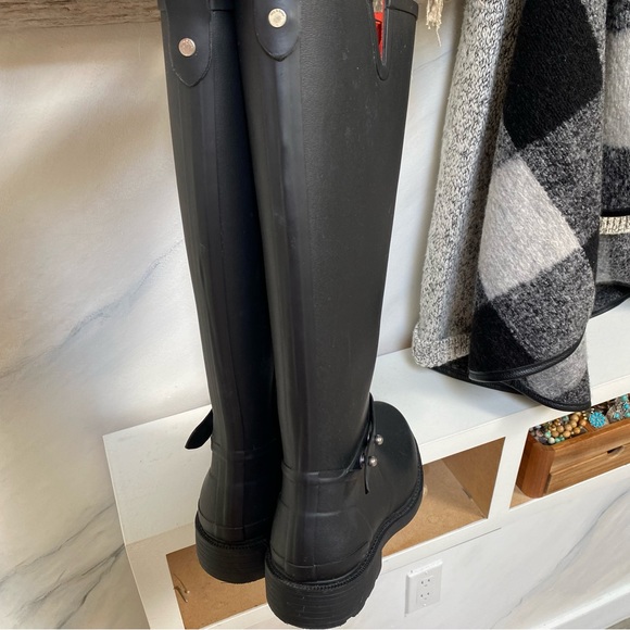 Rag & Bone Tall Riding rubber winter Boots Motto Rain boots-Hunter country vibe - Picture 13 of 13